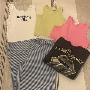 Zara Kids Tank Top Set - White, Yellow, Pink